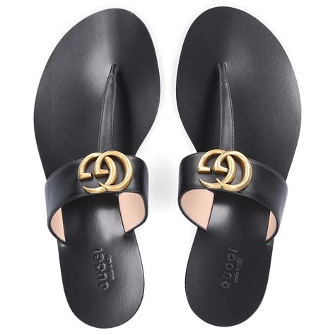 gucci flops black|gucci flip flops price.